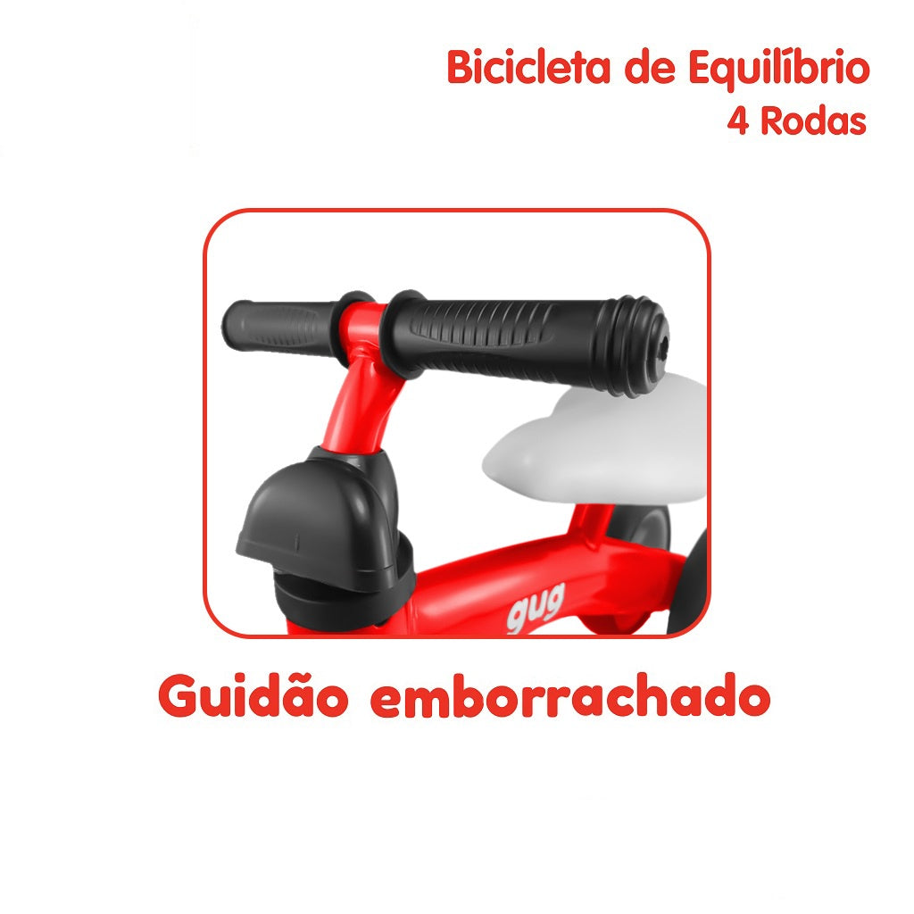 Bicicleta Equilíbrio 4 Rodas