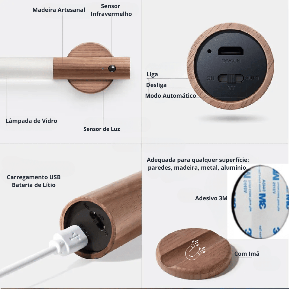 Luminária Led de Parede Sensor