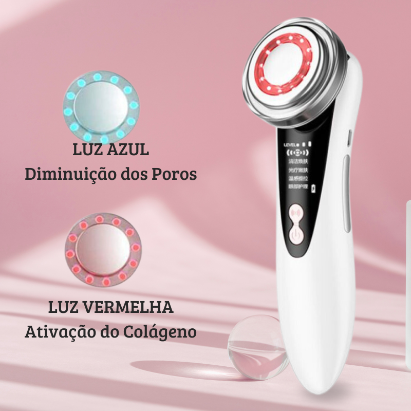 DermaGlow Max – Massageador Facial com Radiofrequência