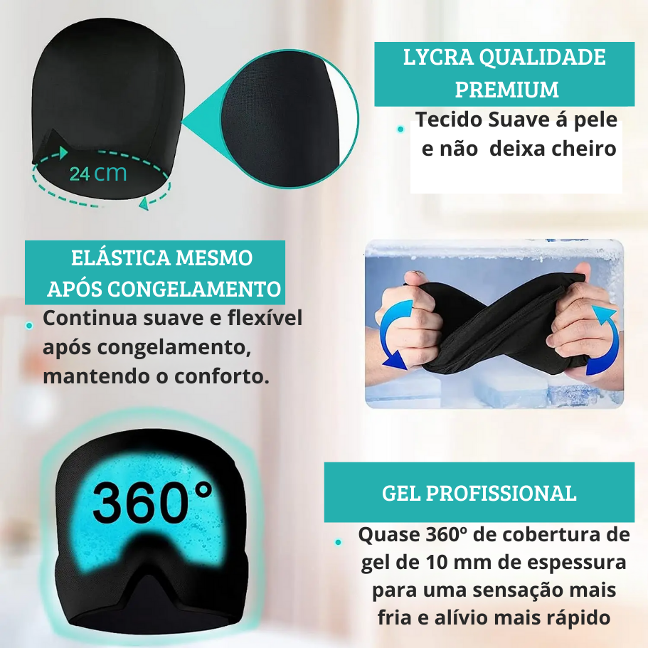 MigraRelief - Touca Terapêutica para Enxaqueca